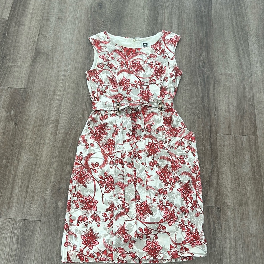 NWT Anne Klein linen blend dress size 4 NWT